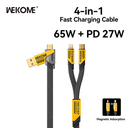 4-in-1 Kirsite Cable &ndash; 240W Super Fast Charging 4-in-1 Yellow (1.2m) / 1.2m