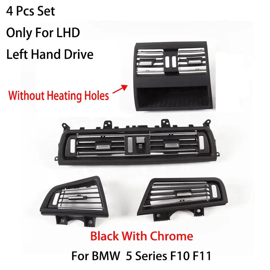 4 Pcs Kit Set Only For LHD Front Central Left Right Rear AC Conditioner Air Vent Grille For BMW 5 Series F10 F11 2010-2017 by InterCyprus Trading Ltd