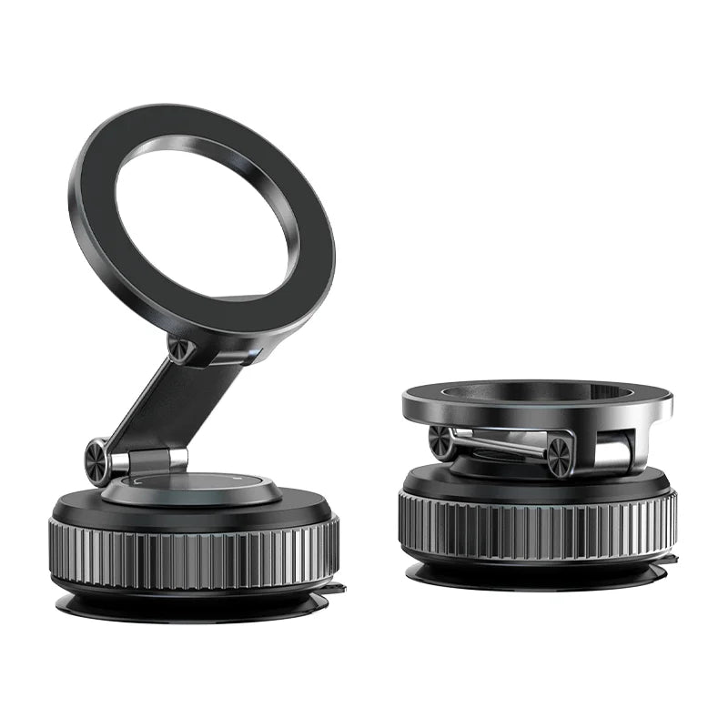 CrownQu 2025 Electric Vacuum Adsorption Car Phone Holder &ndash; 360 Degree Rotation with Strong Magnetic Stand Black 003