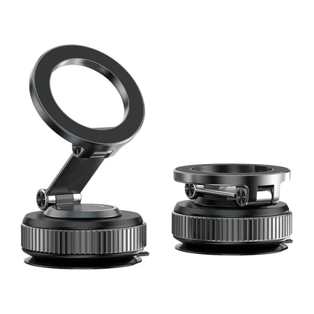 CrownQu 2025 Electric Vacuum Adsorption Car Phone Holder &ndash; 360 Degree Rotation with Strong Magnetic Stand Black 003