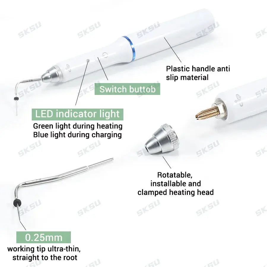 Dental Cordless Gutta Percha Obturation Pen Root Canal Filling System +2 Tips 3 Second Rapid Heating Dental Gutta-percha Cutter by InterCyprus Trading Ltd