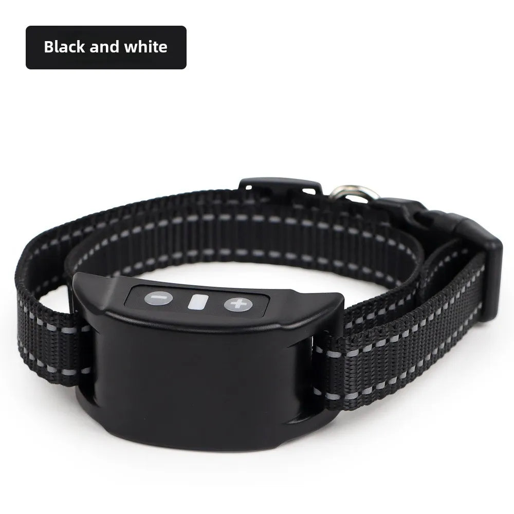 Electric Dog Training Collar &ndash; Waterproof Bark Deterrent Black White