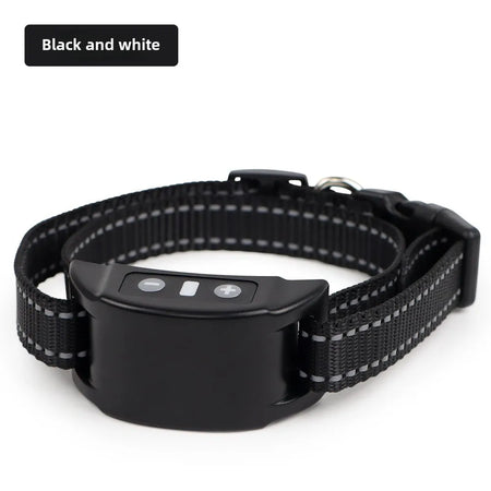 Electric Dog Training Collar &ndash; Waterproof Bark Deterrent Black White