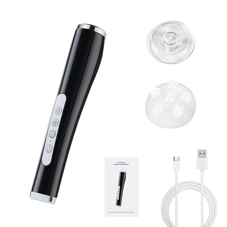 Oxygen Bubble Pen CO2 Facial Machine &ndash; Skin Rejuvenation Black