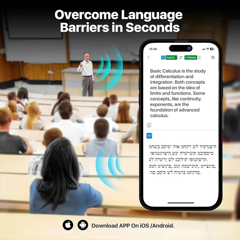 Uyuxio Real Time Translator Headphones With AI Language Translation, 144 Languages, Wireless Earbuds For Business