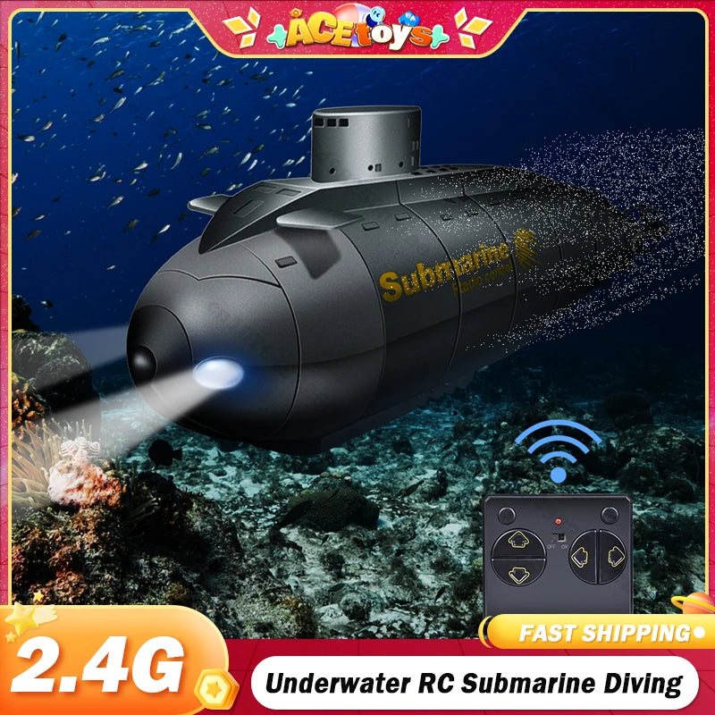 Remote Control Mini Electric Submarine Boat - Underwater Diving Racing Toy
