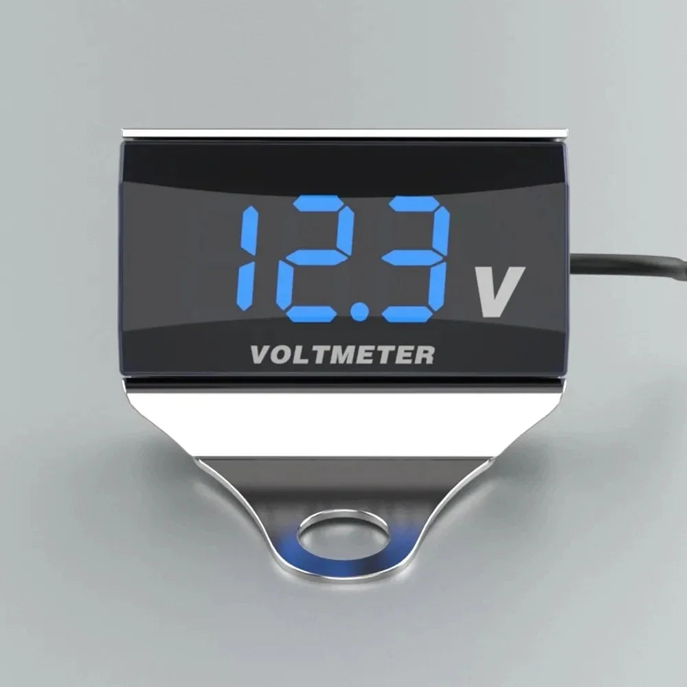 Motorcycle DC 10-150V Voltmeter LED Display - Waterproof Default Title