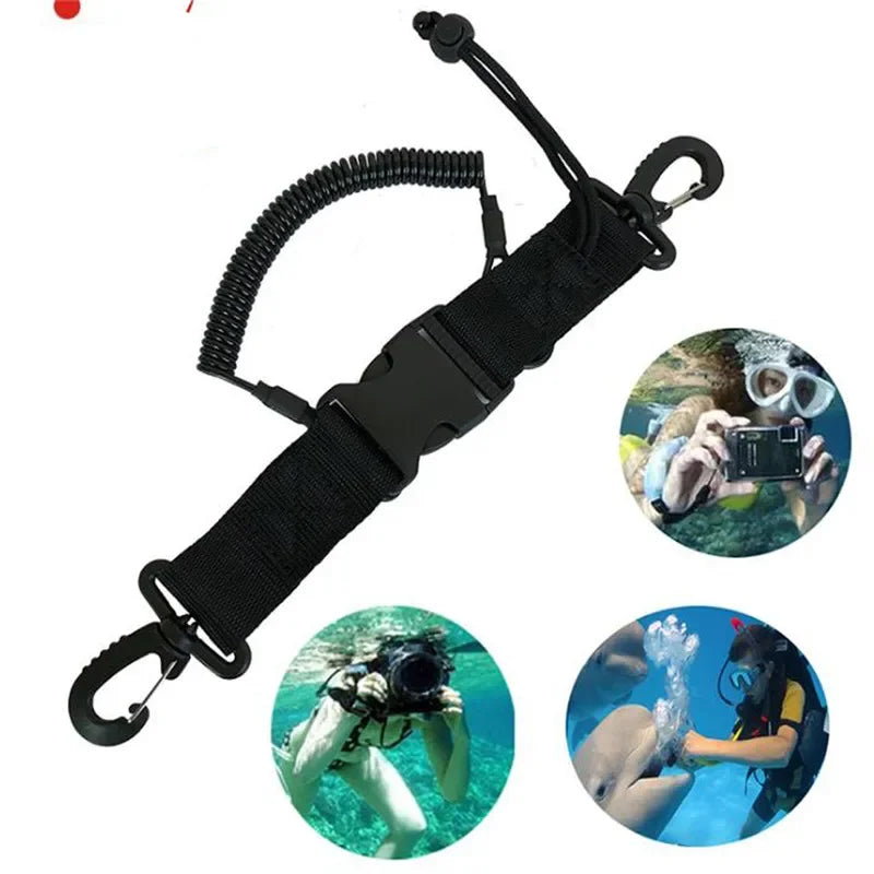 Scuba Diving Anti Fall Rope Lanyard &ndash; Quick Release Buckle for Safety