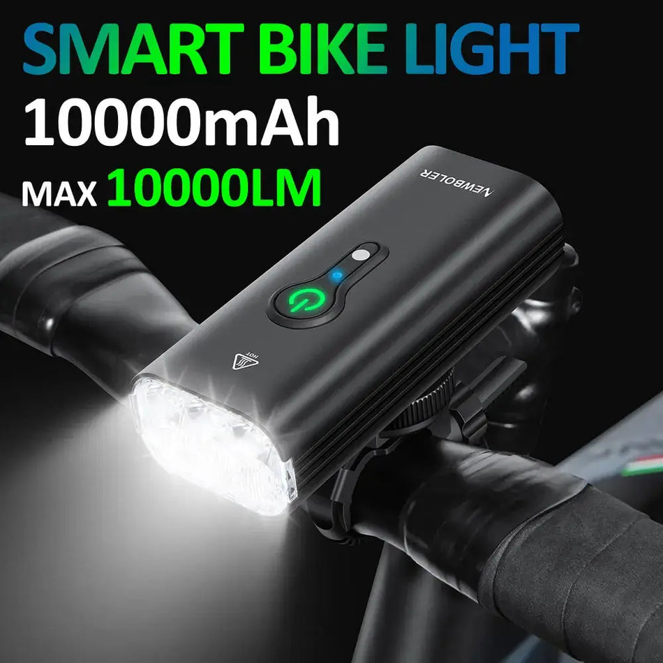 Smart LED Bicycle Headlight With 10000LM Aluminum Body And USB Power Bank by InterCyprus Trading Ltd