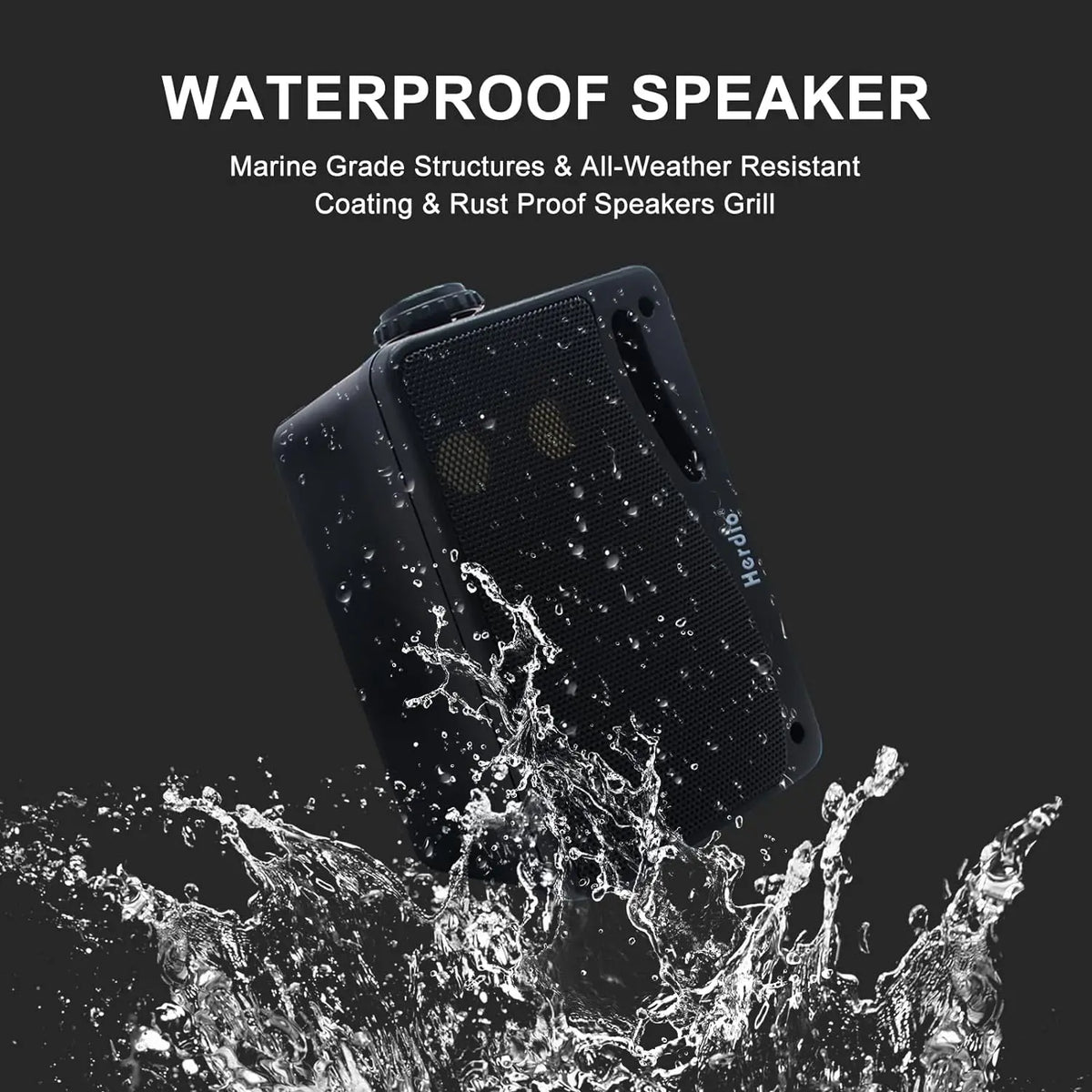 Herdio 3.5" Waterproof Outdoor Bluetooth Speakers - 200W Premium Sound