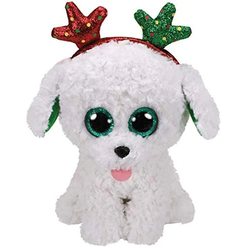 Ty Beanie Boos Spirit The Dog Plush Toy - 15cm Christmas Dog / 15cm