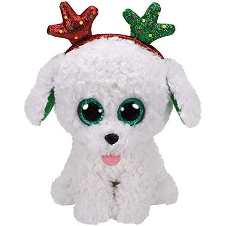 Ty Beanie Boos Spirit The Dog Plush Toy - 15cm Christmas Dog / 15cm
