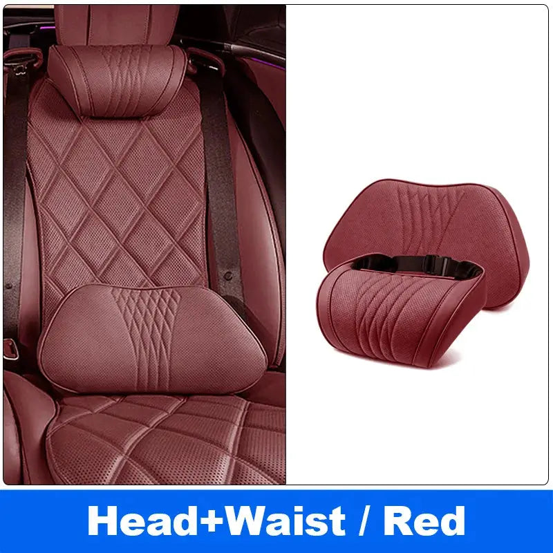 Vtear Universal Car Neck Lumbar Cushion Memory Foam Support Pillow Anti-Scratch Seat Parts Interior Modification Accessories by InterCyprus Trading Ltd