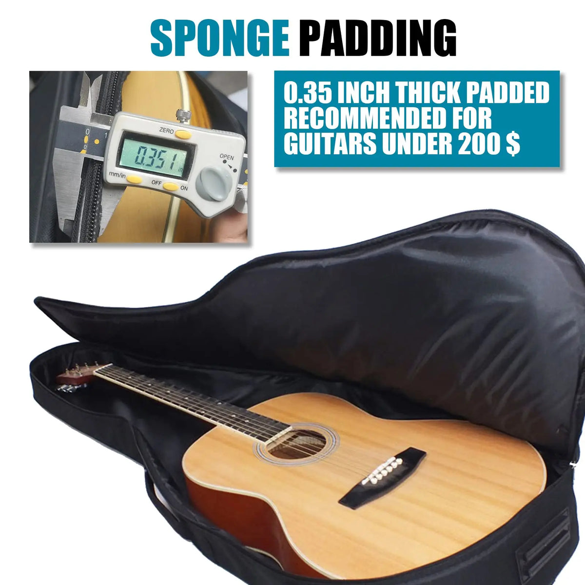 Acoustic Guitar Gig Bag 41 Inch &ndash; Water Resistant Case