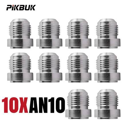 10 Piece Male Weld On AN Fitting Adapters for PTFE Fuel Line and Steel Tube by InterCyprus Trading Ltd