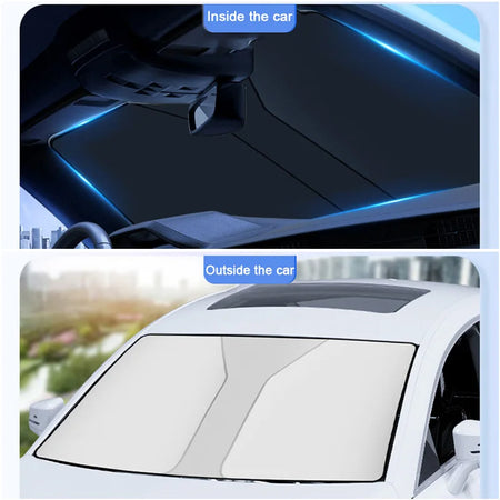 SEAMETAL Foldable Car Windshield Sun Shade for UV Protection and Summer Cooling