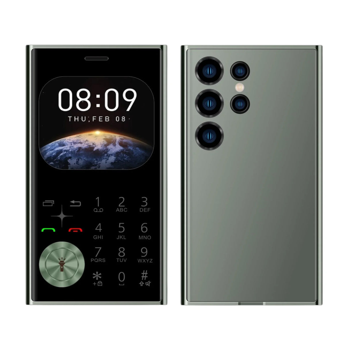 Credit Card Size Mini Phone &ndash; Ultra Thin 2.0 Display green / Standard