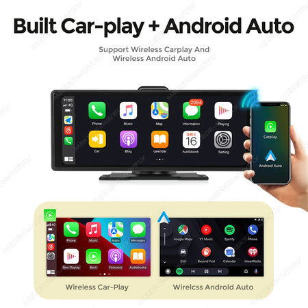 MEKEDE Intelligent Car Machine System 10.26 Inch DVR &ndash; Wireless CarPlay Smart Multimedia Player