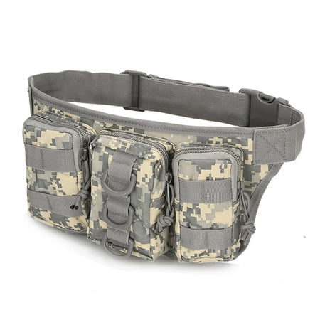 Triple Small Waist Bag Camouflage - Durable Waterproof ACU