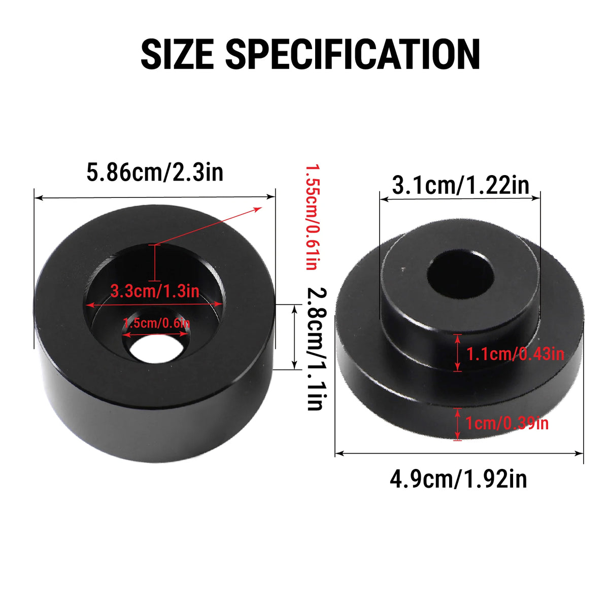 Solid Aluminum Differential Mount Bushings For Nissan S14 S15 by InterCyprus Trading Ltd
