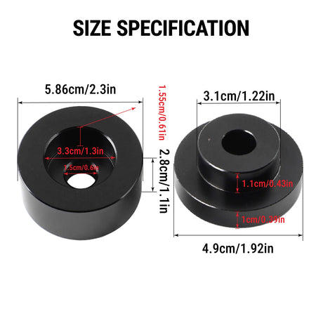 Solid Aluminum Differential Mount Bushings For Nissan S14 S15 by InterCyprus Trading Ltd