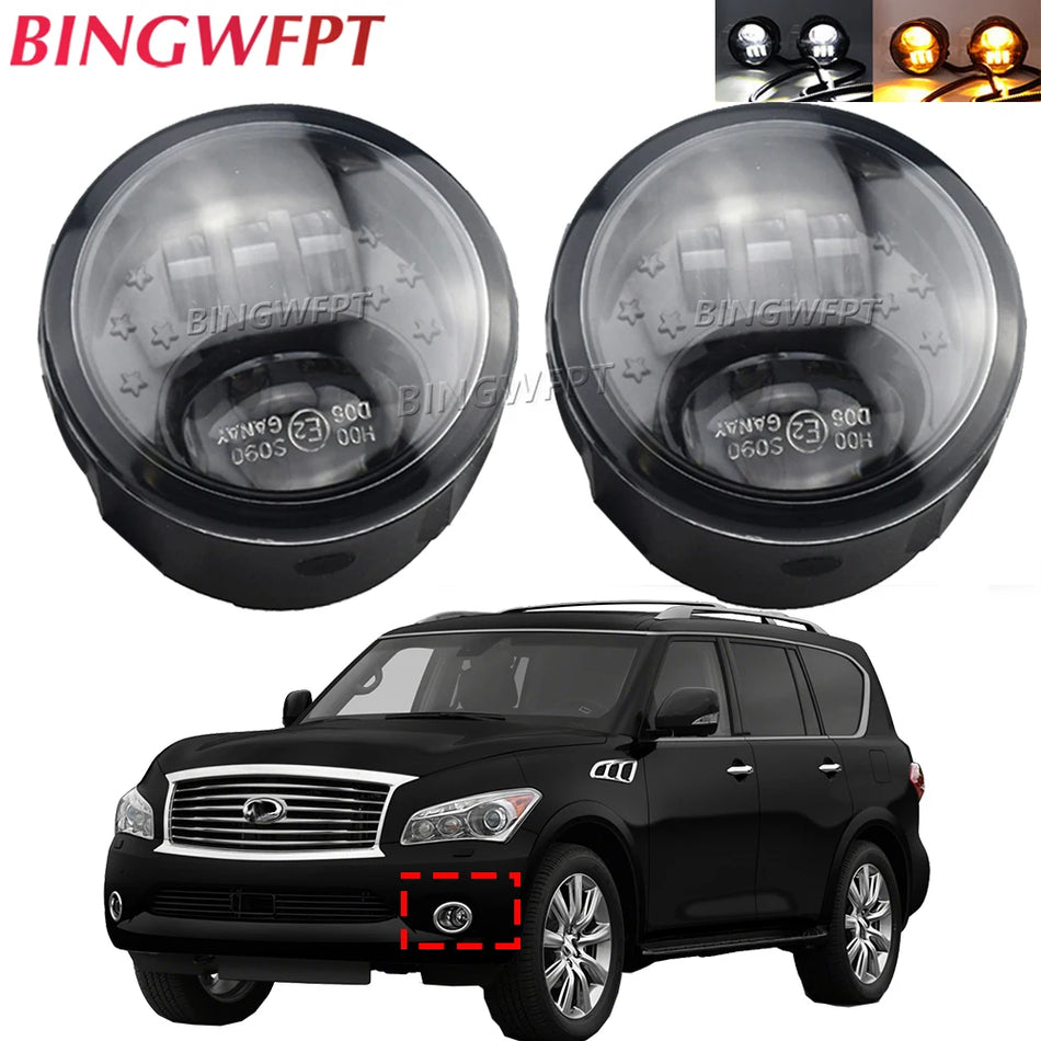 Miglas lukturi ar LED dienas gaismu Infiniti G25, G37, M25, M37
