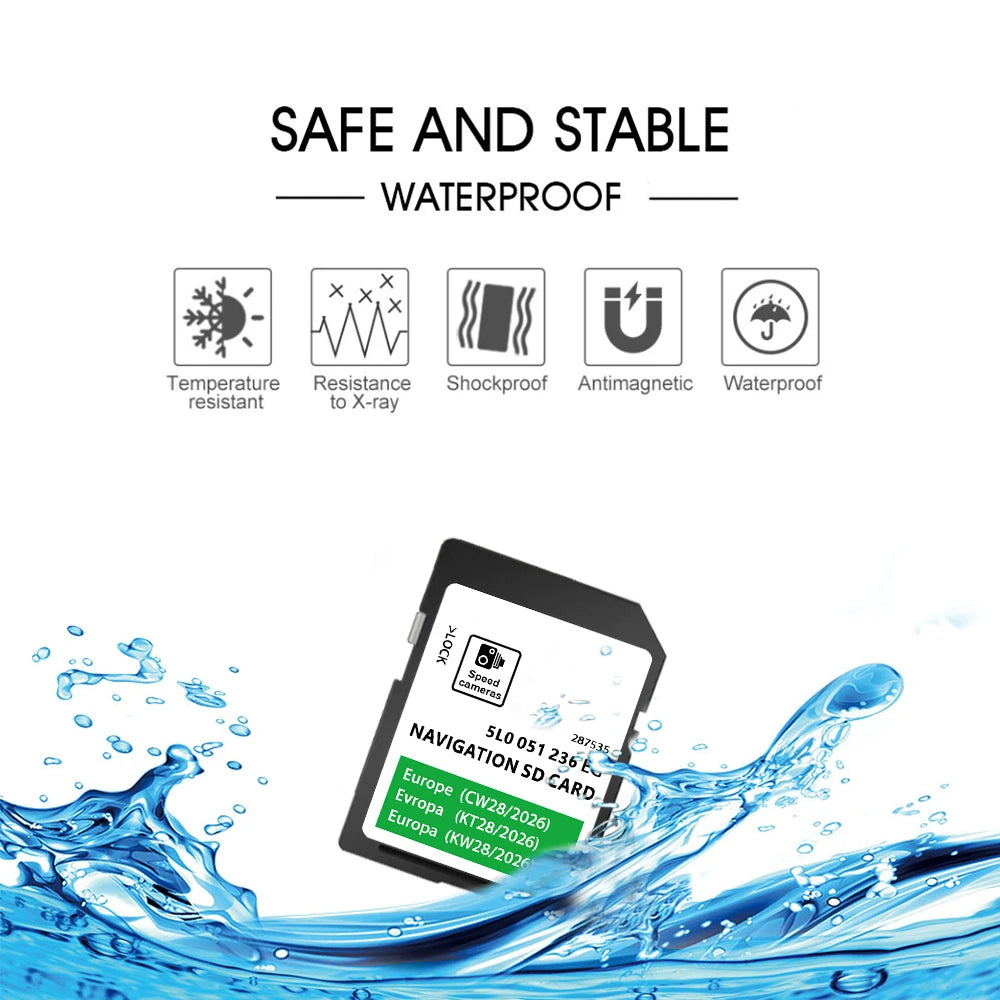 Amundsen MIB2 32GB SD Card 5L0051236EG &ndash; Europe Maps