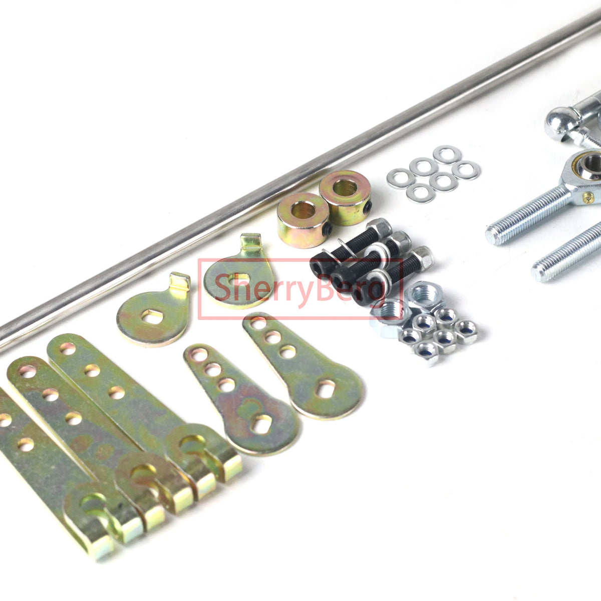 SherryBerg Linkage Kit for Weber EMPI Solex Dellorto twin Carb Universal 4 Cylinder karburettor Carb Throttle bodies Dcoe Model by InterCyprus Trading Ltd
