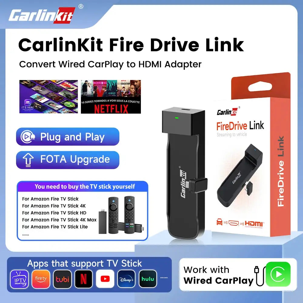 Carlinkit HDMI Wireless CarPlay Adapter For Fire TV Stick