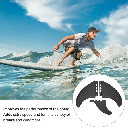 Surf Fin Set Flexible Lightweight PVC Fin &ndash; Durable PVC