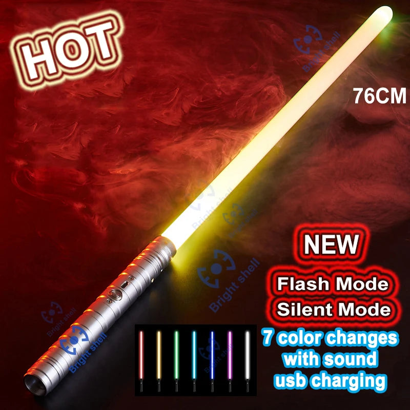 RGB Metal Lightsaber with Sound Effects and 15 Colour Changes 1-silver
