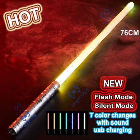 RGB Metal Lightsaber with Sound Effects and 15 Colour Changes 1-silver