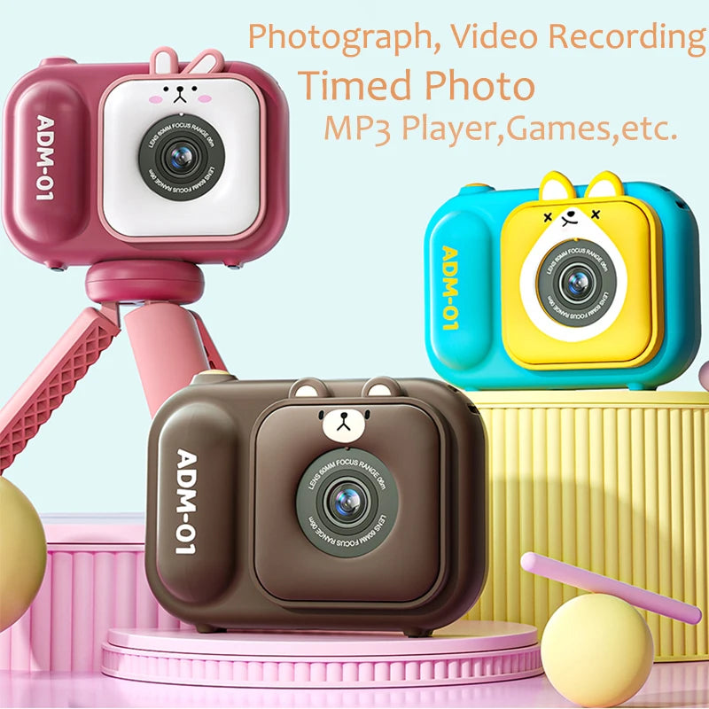 Children Video Camera For Kids - Dual Front And Rear Lenses