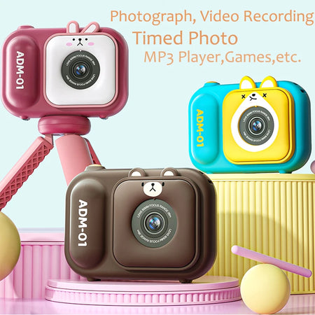 Children Video Camera For Kids - Dual Front And Rear Lenses