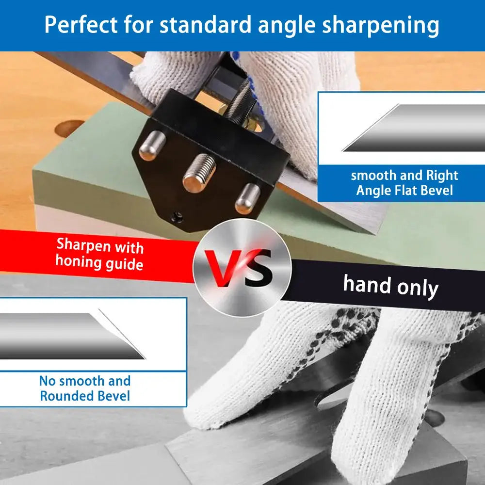 5/32" to 3" Chisel Honing Guide Adjustable Jig Guide Tool for Metal Wood Chisel Abrasive Sharp Fixed Angle Sharpener Kit by InterCyprus Trading Ltd