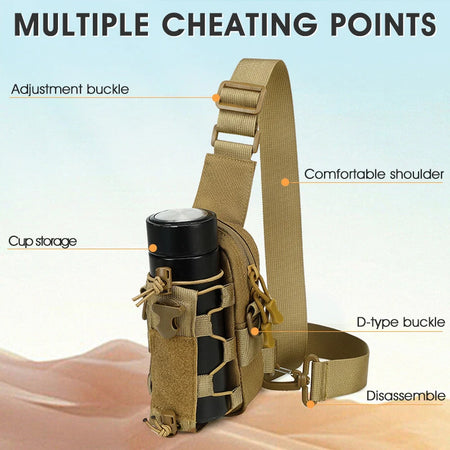 Tactical Sling Front Chest Bag &ndash; Water Bottle Pouch