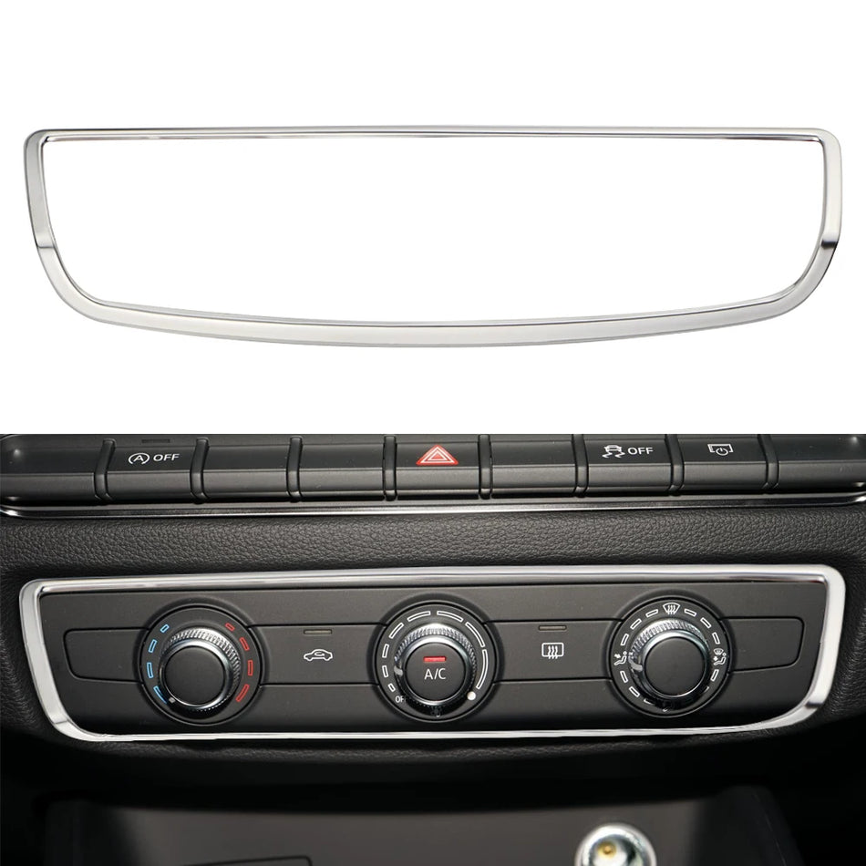 Capa de Painel do Botão do Ar Condicionado para Audi A3 8V Acabamento em Aço Inoxidável Protege a Área de Controlo Climático