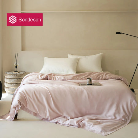 Sondeson Women Beauty Pink Silk Duvet Cover &ndash; Promotes Healthy Skin
