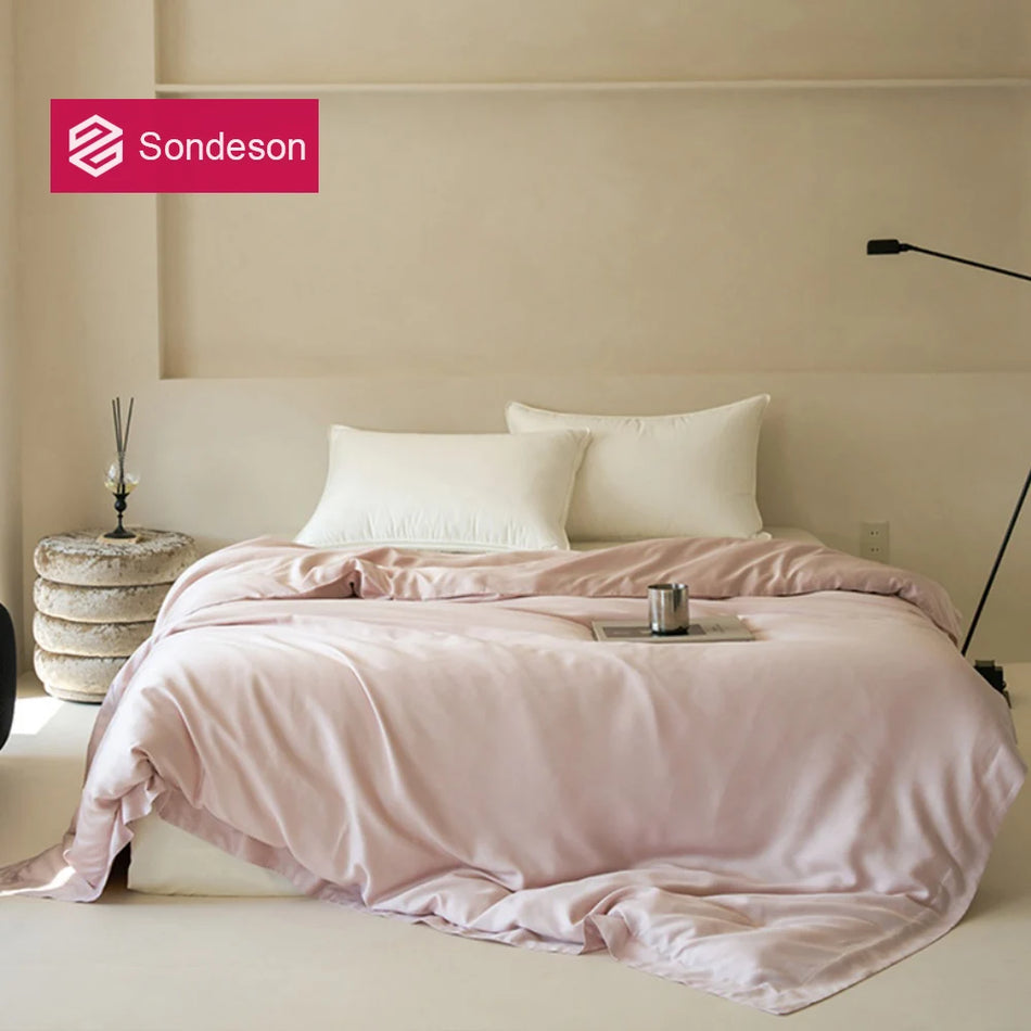Sondeson Women Beauty Pink Silk Duvet Cover &ndash; Promotes Healthy Skin