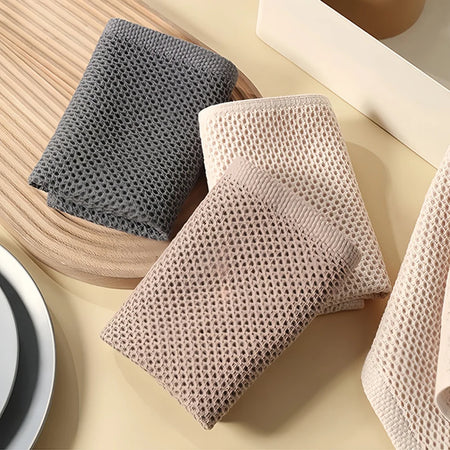 Pure Cotton Rag Towel Set &ndash; Soft Absorbent Quick-Drying Design