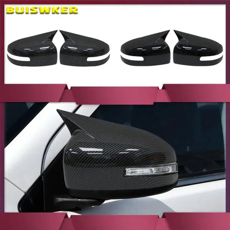 For Mitsubishi Lancer X 10 EX EVO 2013-2016 Black/Carbon Side Door Rearview Mirror Cover Cap Trim Shell Sticker Car Styling by InterCyprus Trading Ltd