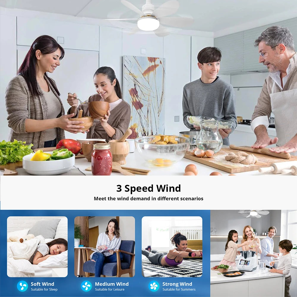 IRALAN Ceiling LED Light Fan 52CM &ndash; Remote Control