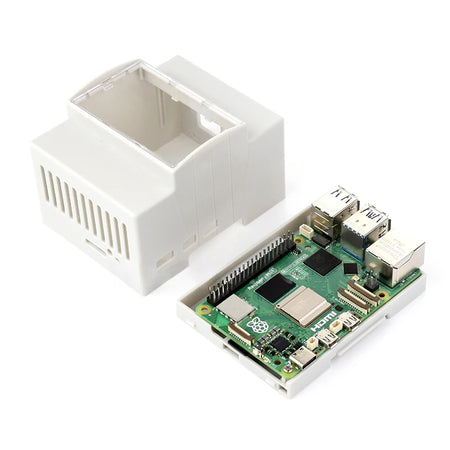 Raspberry Pi 5 DIN Rail Case &ndash; Large Inner Space with Clear Top Window