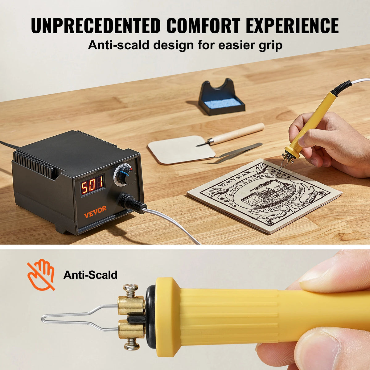 LH40 Wood Burning Tool Kit - Adjustable Temp 200 To 700 C