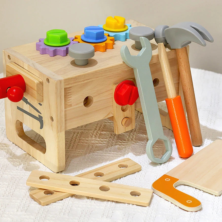 Kids Tool Bench Wooden Set &ndash; Montessori Educational Play