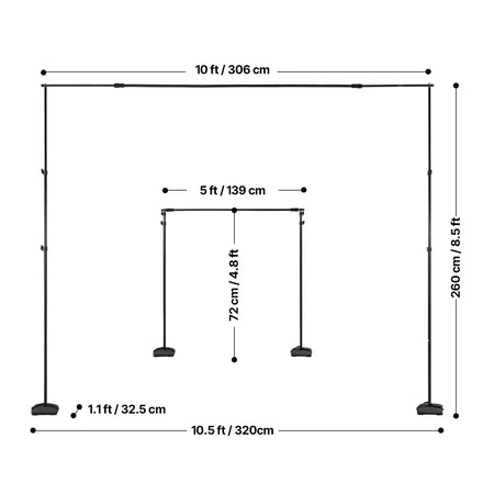 Adjustable Heavy Duty Backdrop Stand Wedding Photo