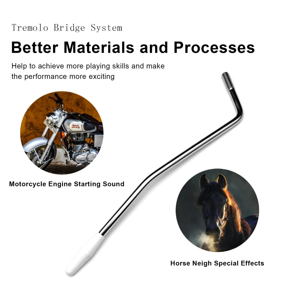 Miwayer 52.5mm Tremolo Bridge Chrome &ndash; Vintage Design