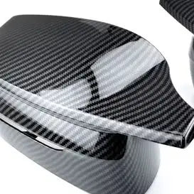 Cubiertas de Espejo Retrovisor de Fibra de Carbono Negra para BMW Series 3 4 5 7 8 G20 G30 G22