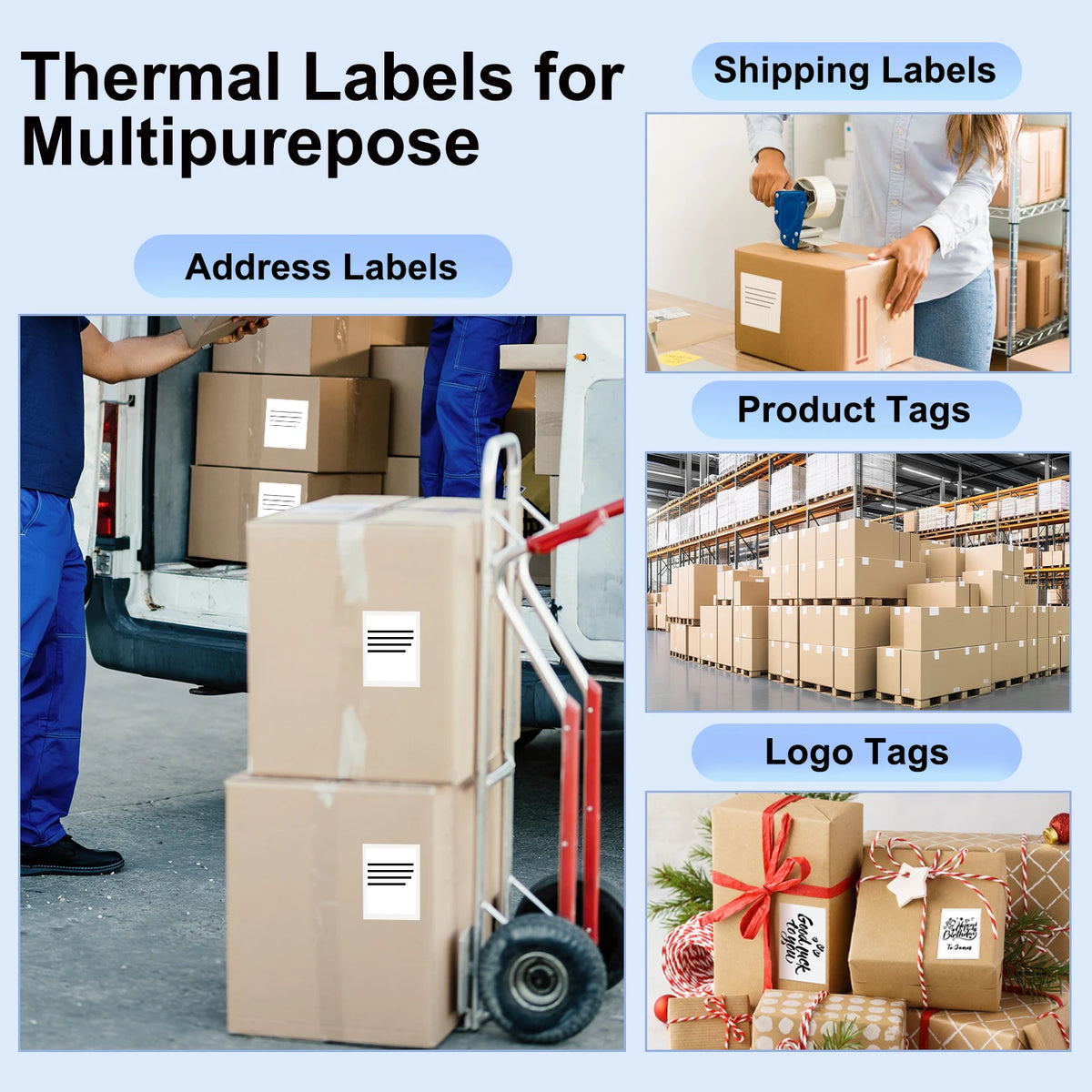 Marklife D200 Bluetooth Thermal Label Printer &ndash; Compact 4x6