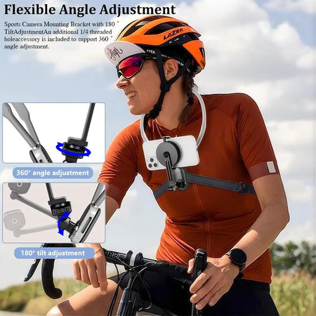 CrownQu Magnetic Neck Mount Phone Holder &ndash; 360 Degree Angle Adjustment